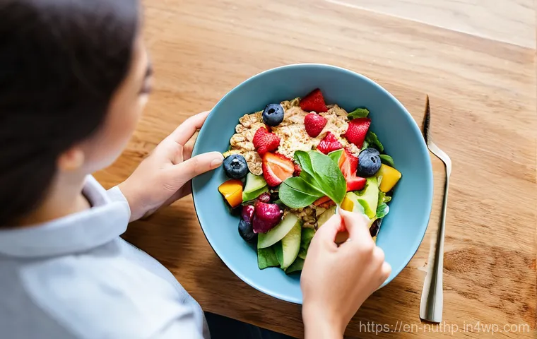 항염증 식단이 뇌 건강에 미치는 효과 - **Prompt: "The Mental Spark Ignition"**
    A bright, clean, and modern kitchen setting. A diverse a...